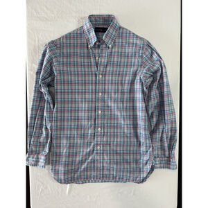 Ralph Lauren Men’s Button Down Shirt Medium M Long Sleeve Plaid 100% Cotton